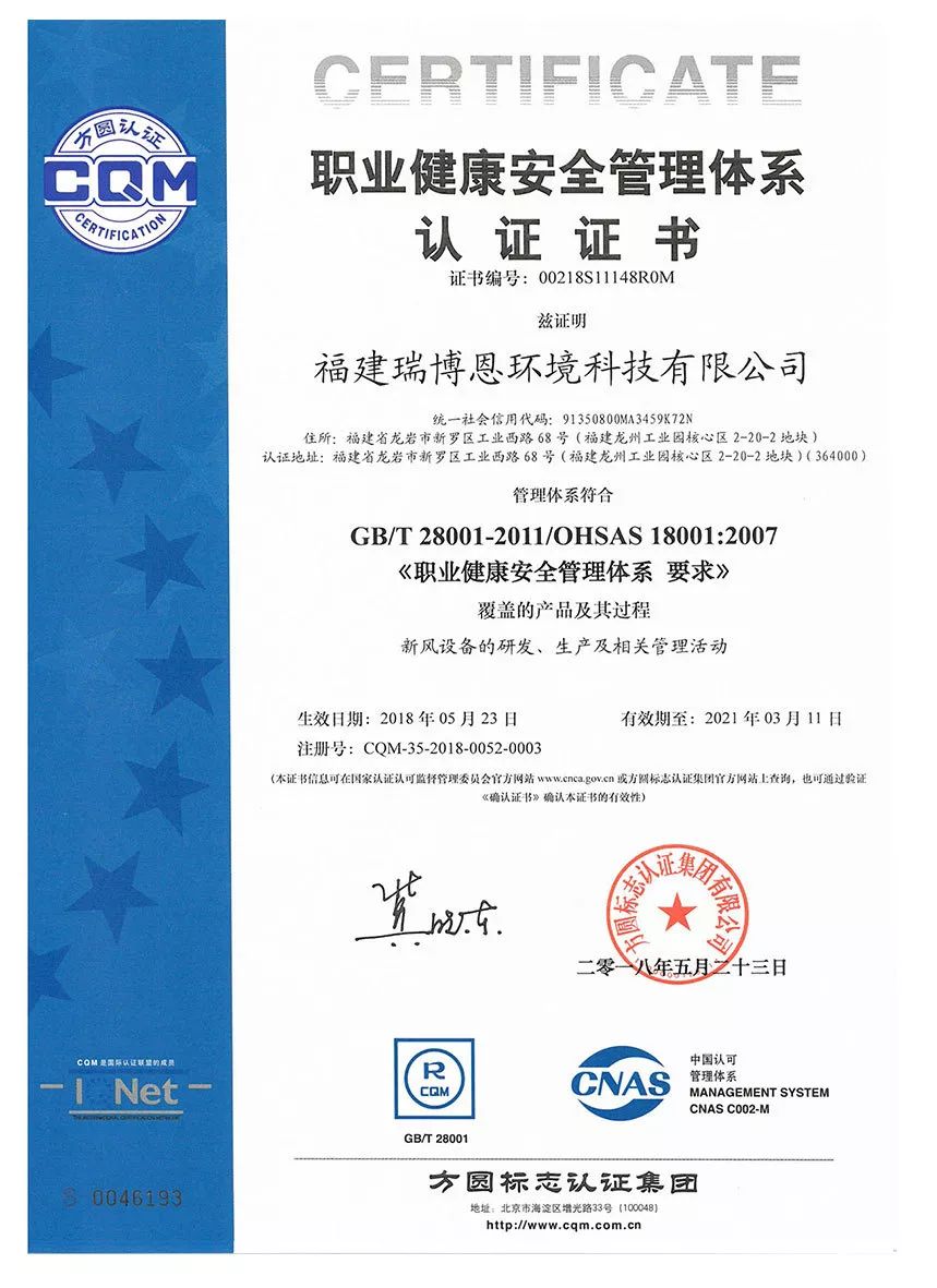 ISO证书18001